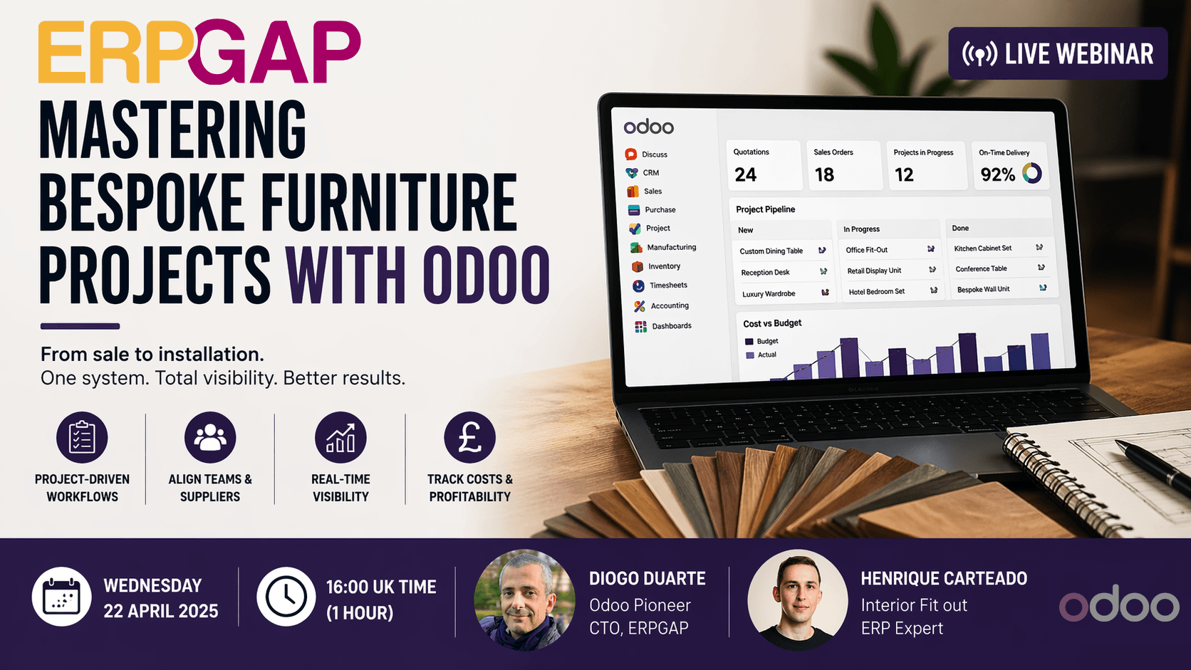 Odoo for Project-Based Manufacturing in the Furniture Industry YouTube cover image