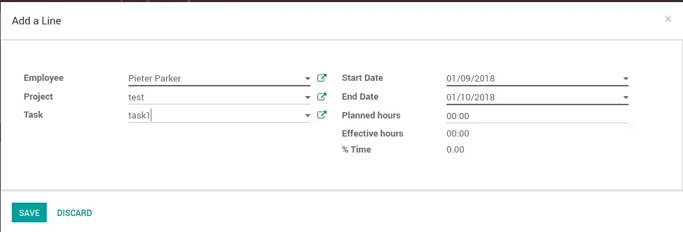 Odoo - Stages and tasks